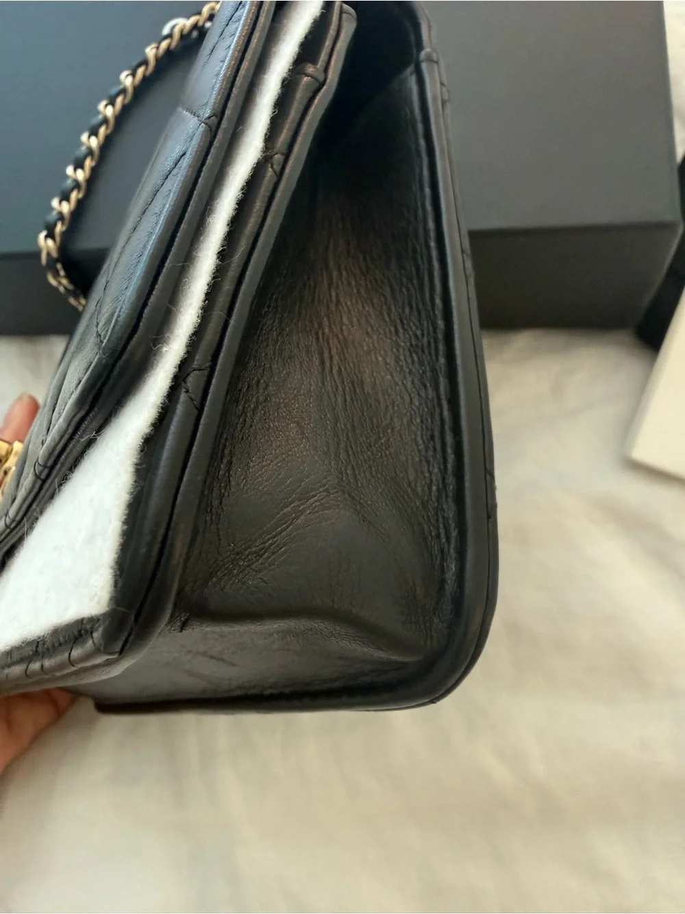 Chanel Lambskin Quilted Trendy CC Wallet On Chain WOC Black - Picture 4 of 16